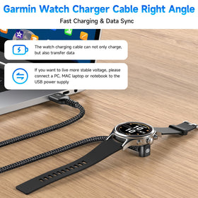 sweguard 4ft USB-C Garmin charger cable with flexible reach