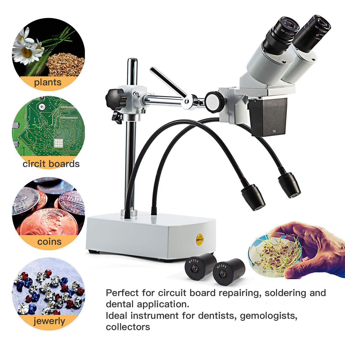 Swift S41-20 interpupillary-adjustment for comfortable viewing