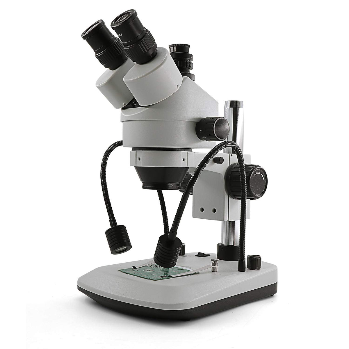 Swift S7-TGL-CA05 trinocular head tilted 45 degrees for comfortable viewing