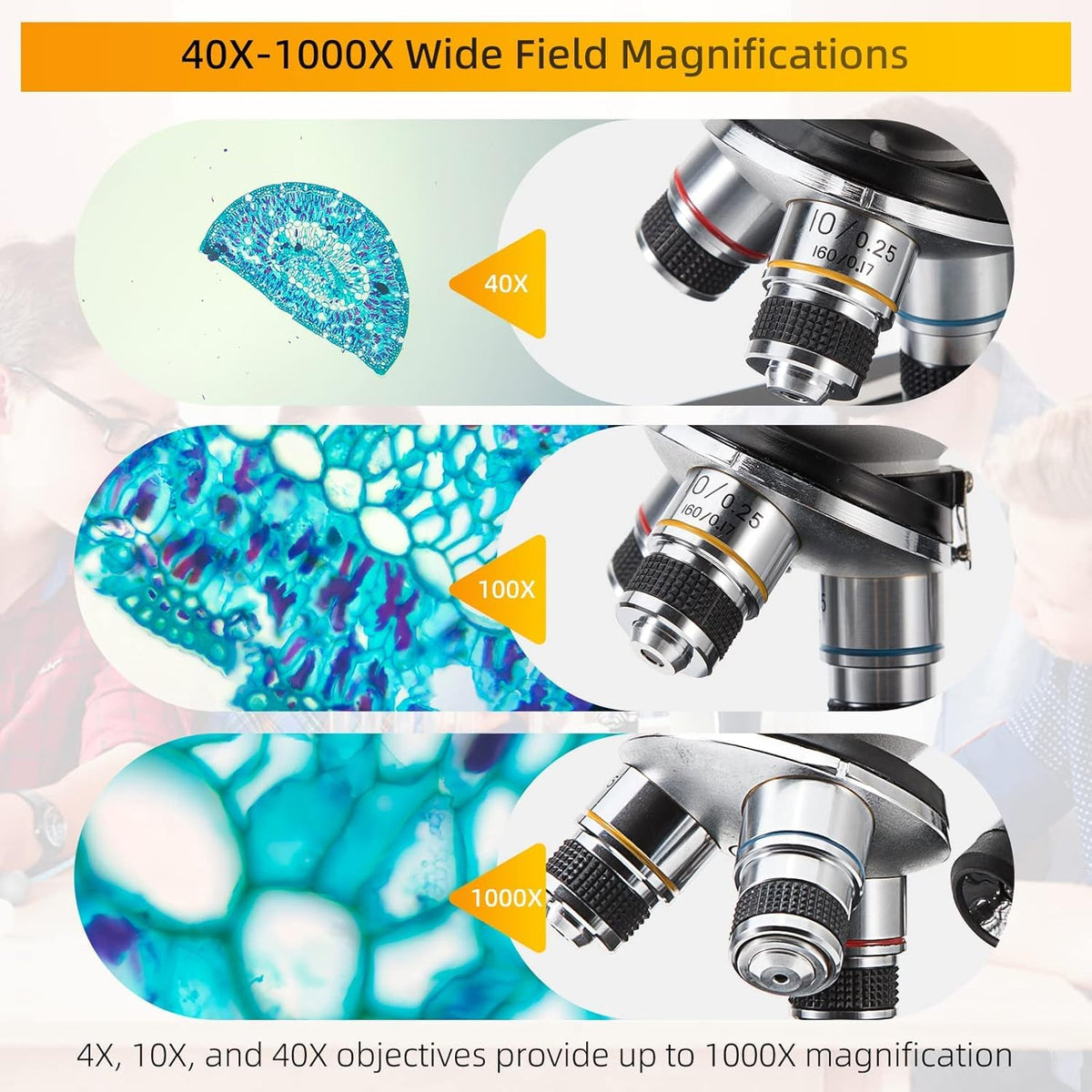 SWIFT SW200DL dual illumination demonstrates viewing both transparent and solid specimens.