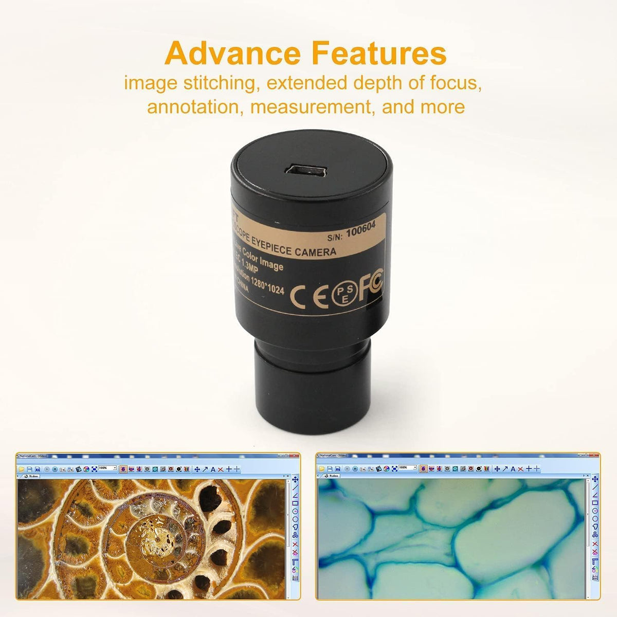 SWIFT SW380B 40x-2500x magnification expands viewing options for specimens.
