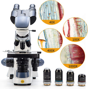 SWIFT SW380B Siedentopf head rotates for shared lab use.