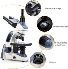 Swift SW380T eyepieces 10X and 25X for versatile viewing.