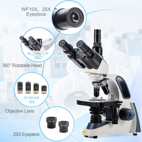 SWIFT SW380T rotating turret with four DIN objectives for versatile magnifications