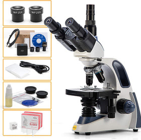 Swift SW380T turret with four DIN objectives for quick magnification changes.