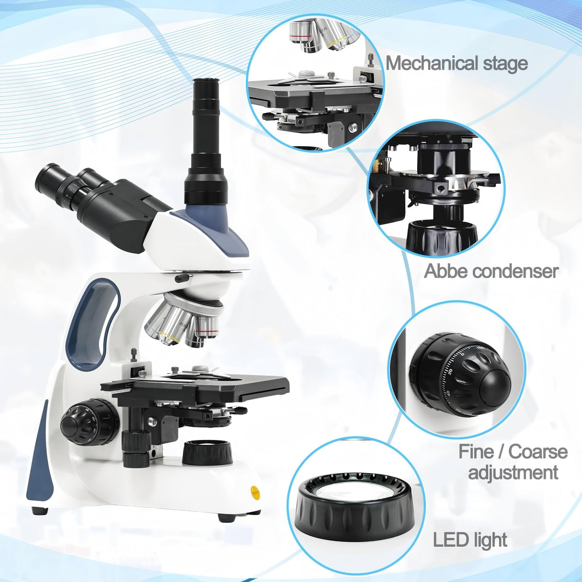 Swift SW400 achromatic-objectives deliver high contrast and sharp images for research slides.