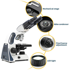 Swift SW400 binocular head enables comfortable, rotating viewing for shared demonstrations.