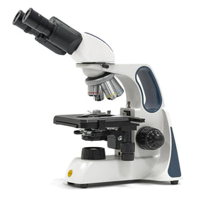 Swift SW400 front view shows a versatile microscope for classrooms and labs.