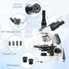 Swift SW400 trinocular design enables natural camera integration for photos.