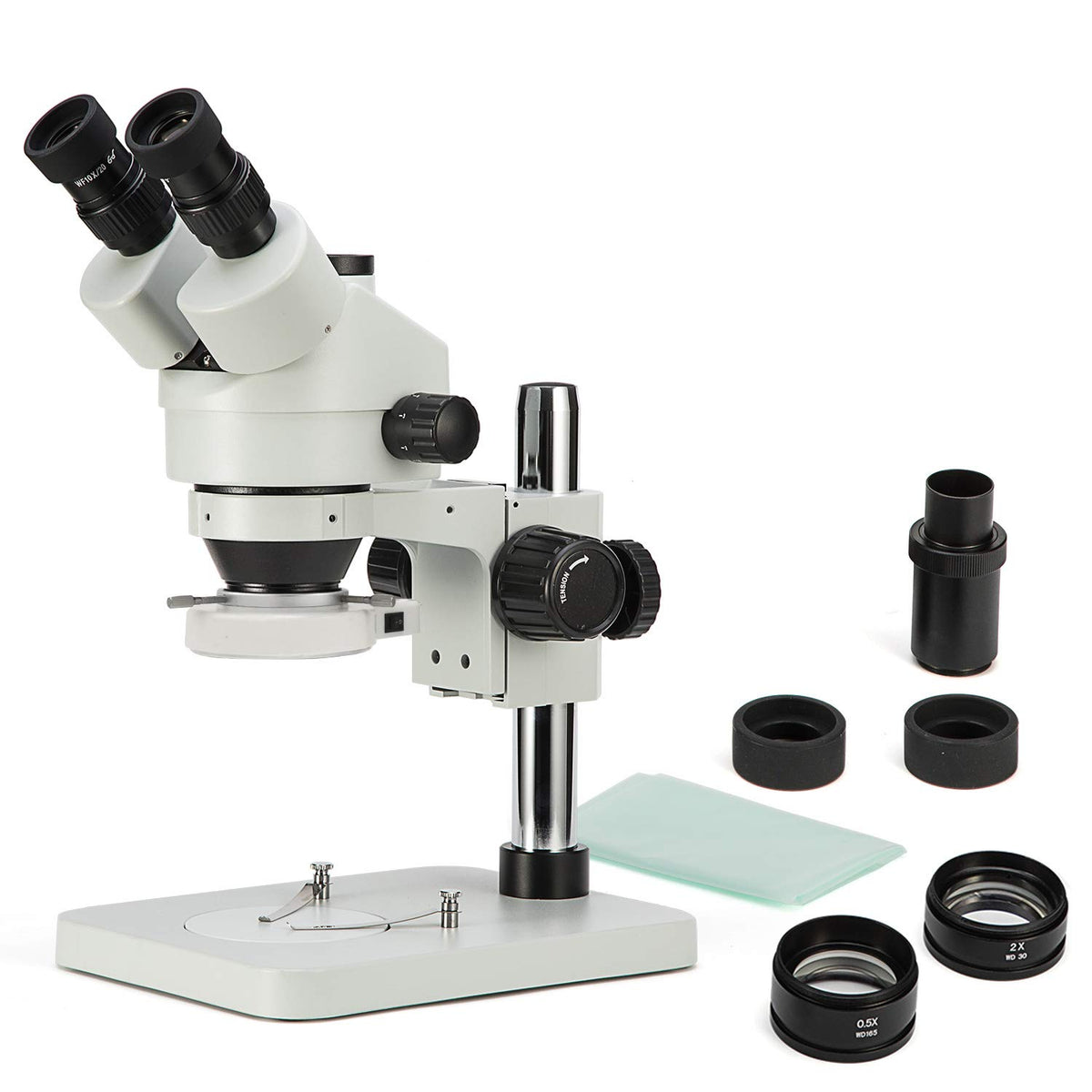 SWIFT trinocular microscope with tilted head for ergonomic viewing and extended sessions.