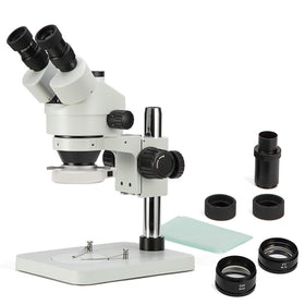 SWIFT trinocular microscope with tilted head for ergonomic viewing and extended sessions.