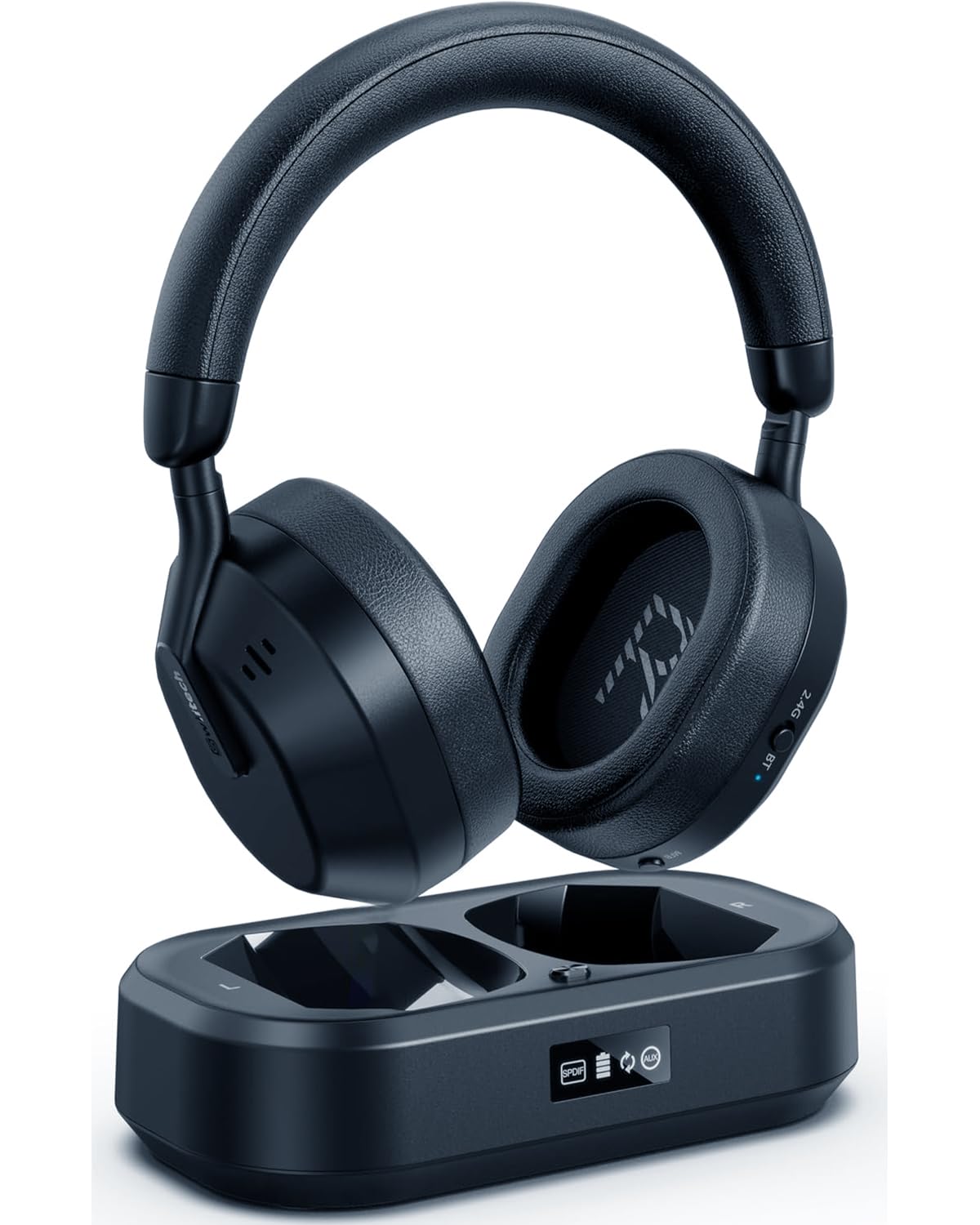 swiitech front view of transmitter and headset showing setup ease
