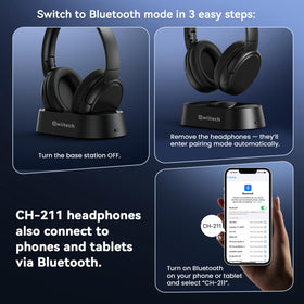 Swiitech headset next to book demonstrating compact scale
