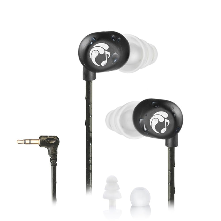 Swimbuds Flip front packaging shows product and waterproof benefit