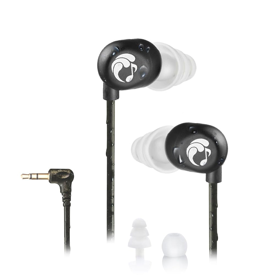 Swimbuds Flip front packaging shows product and waterproof benefit