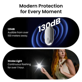 SwitchBot 130 dB safety alarm flashing light in low light