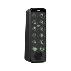 SwitchBot keypad illuminated at night for clear, hassle-free unlocking