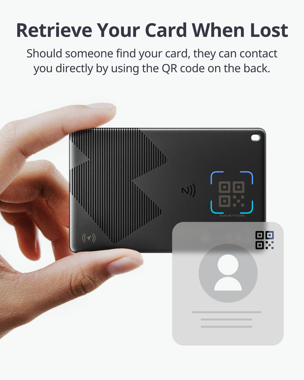 SwitchBot Slim Wallet Tracker Card paired with iPhone via Apple Find My.