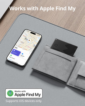 SwitchBot Slim Wallet Tracker Card attached to keys for quick finding.