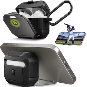 SwitchEasy Defender for AirPods Pro 2 case with lock keeps the lid secure on the go.