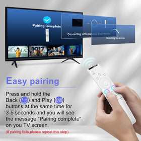 Swocny remote battery compartment uses two AA batteries for long use.