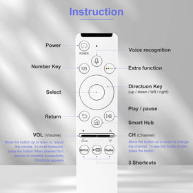 Swocny voice remote night-friendly layout enables easy button use in dark rooms.
