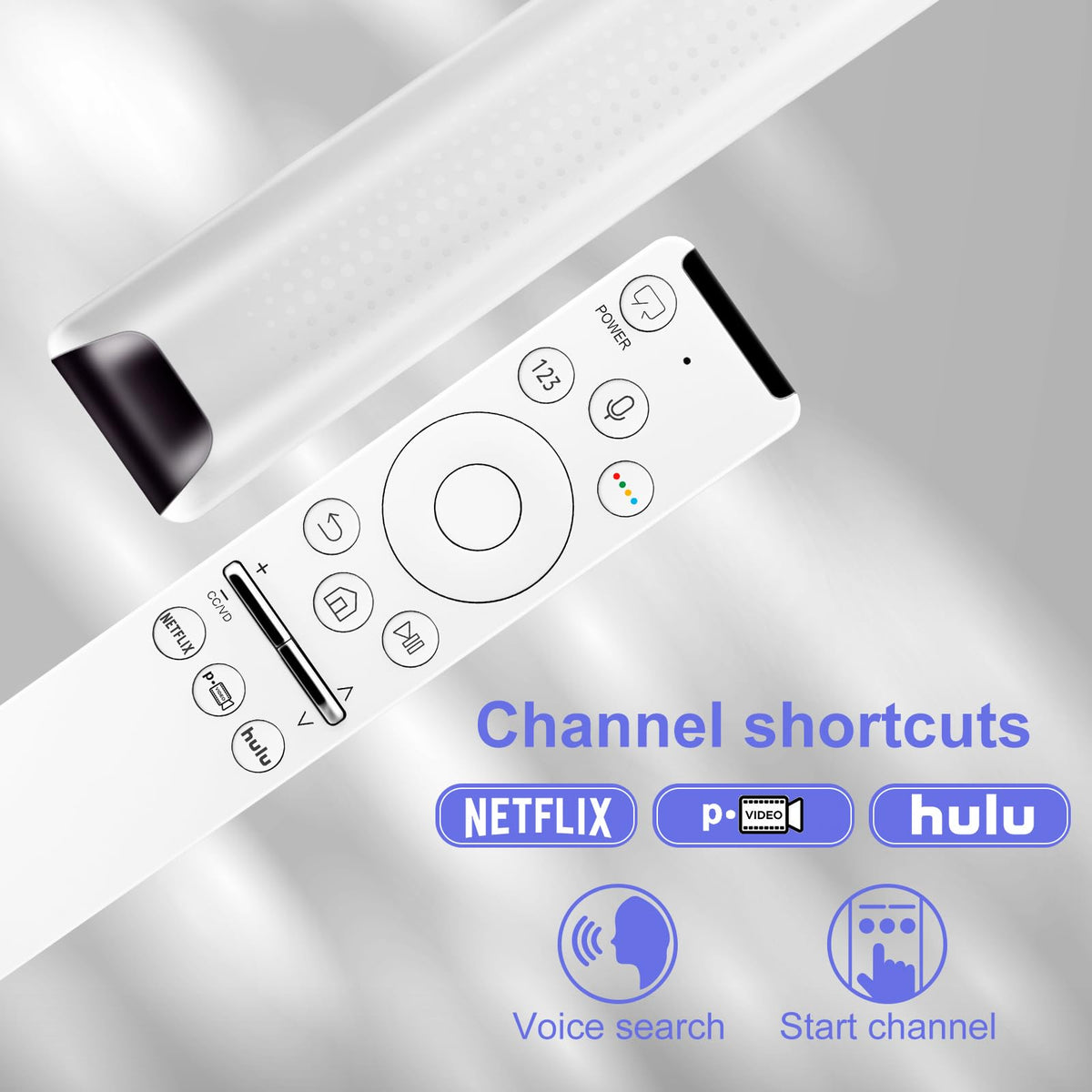 Swocny remote key features shortcuts provide instant access to Netflix and Hulu.