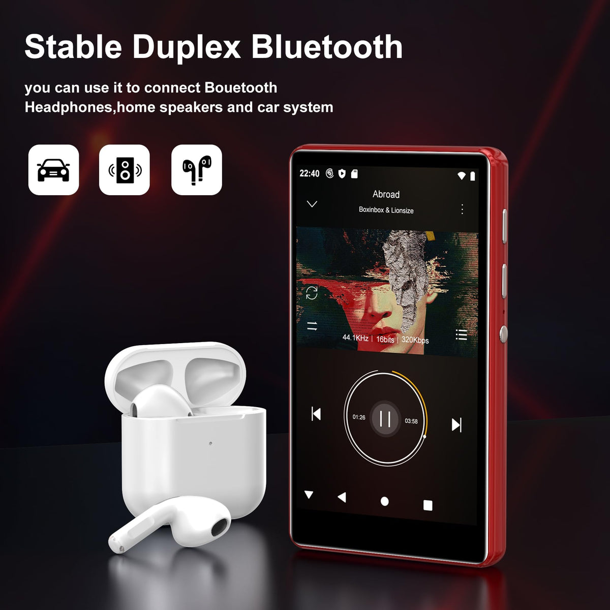 SWOFY M503 Pro pre-installed apps for music and books.