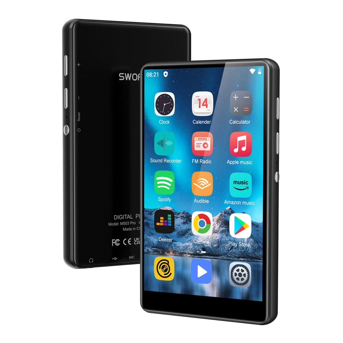 SWOFY M503 Pro front view highlighting screen and buttons for easy control