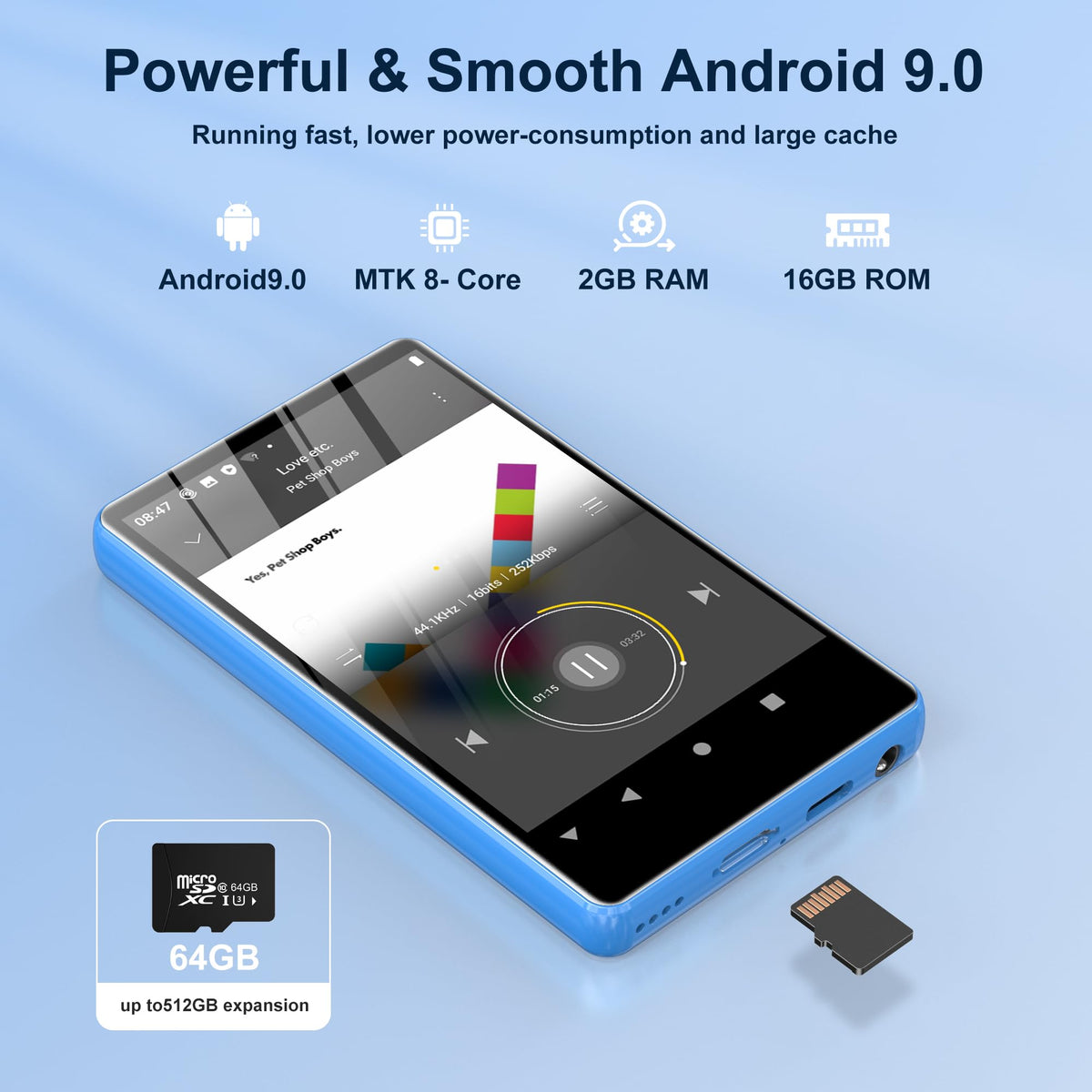 SWOFY MP3 player preinstalled with Spotify and streaming apps
