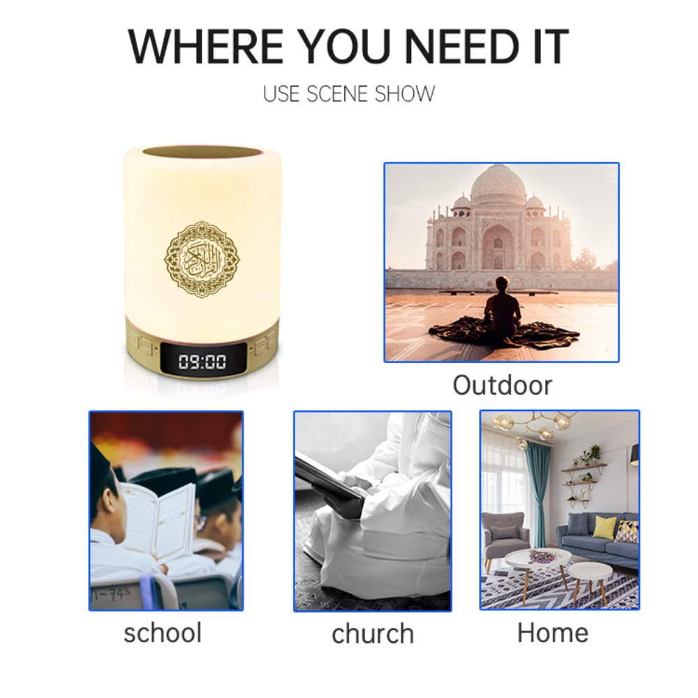 Swthlge Quran Speaker Lamp app control enables convenient streaming and translations