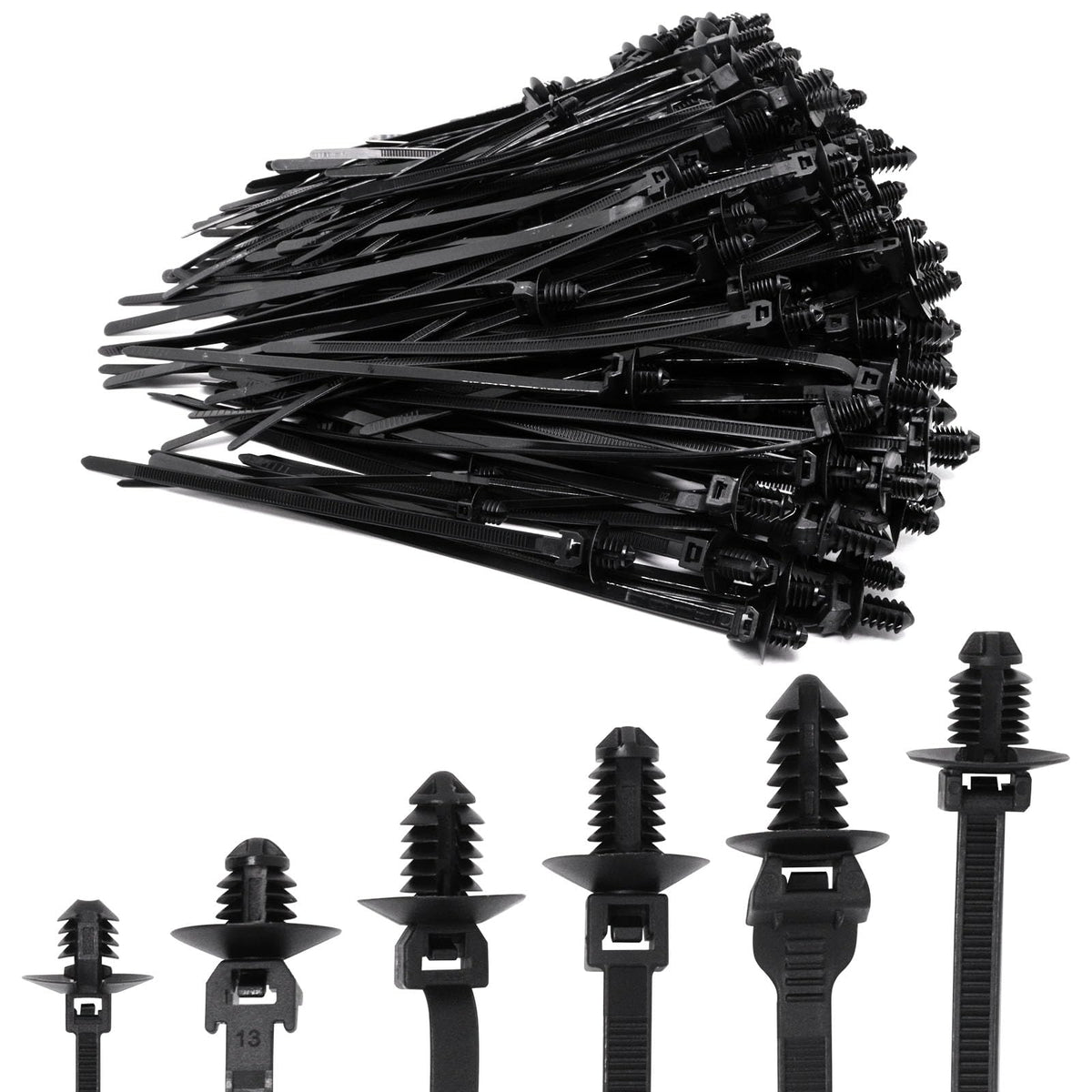 SWZHAI push mount zip ties package showing 240 pieces for versatile cable organization