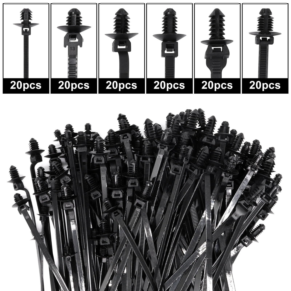 SWZHAI push-pin design zip ties secure components without loosening.