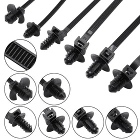 SWZHAI six-type push mount zip ties for varied wiring projects