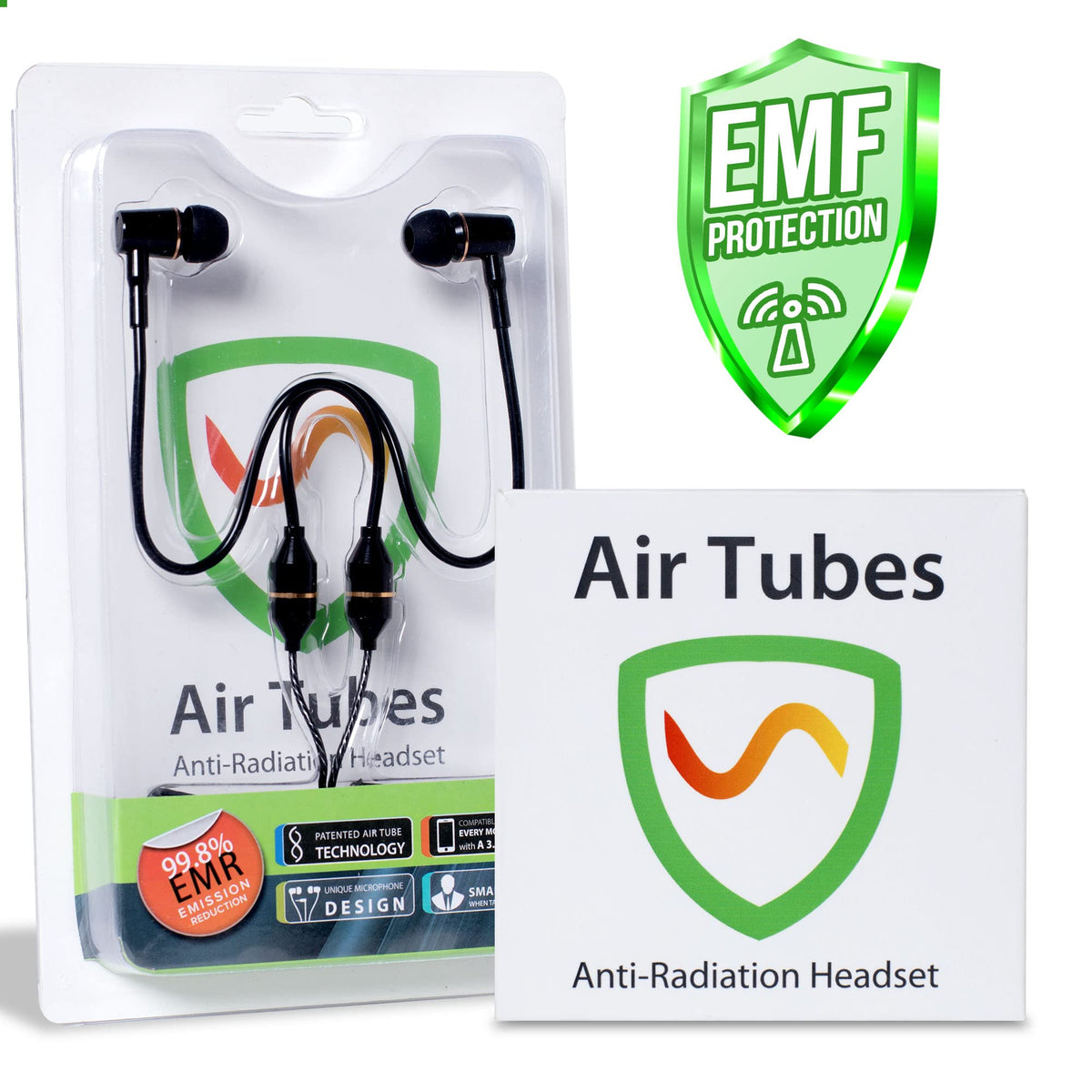 Person wearing SYB air tube headset commuting with clear audio and call capability