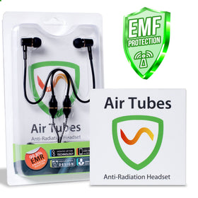 Person wearing SYB air tube headset commuting with clear audio and call capability