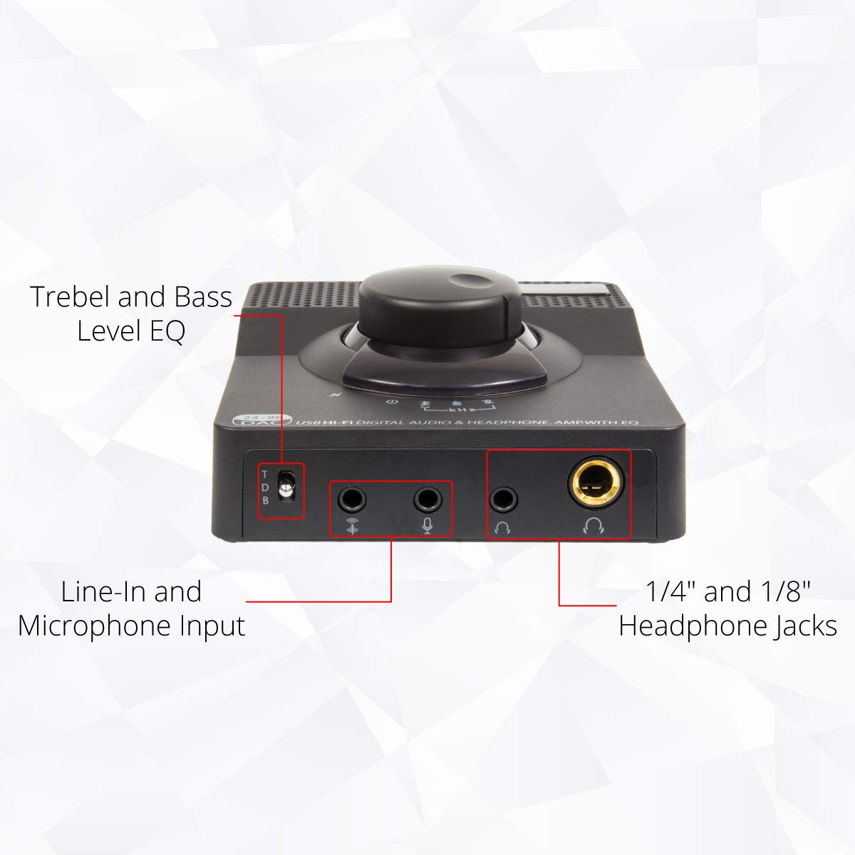 Syba SD-DAC63116 USB connection enables plug-and-play PC audio.