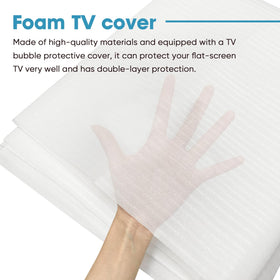 SYBECHATF TV covered by foam and bubble layers preventing scratches