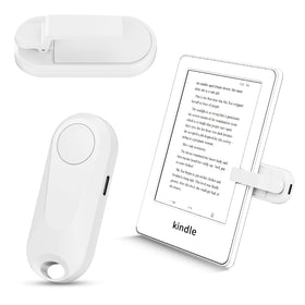 Sycelu PageTurner side-mount on Kindle Paperwhite for hands-free paging.