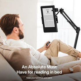 Sycelu remote with silent button design for quiet night reading.