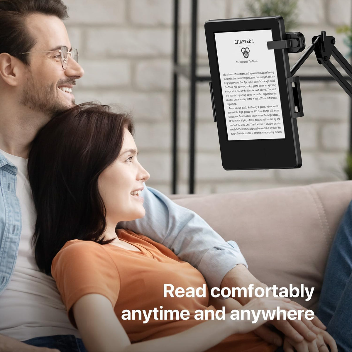 Sycelu USB-C charging keeps the remote ready for extended reading sessions.