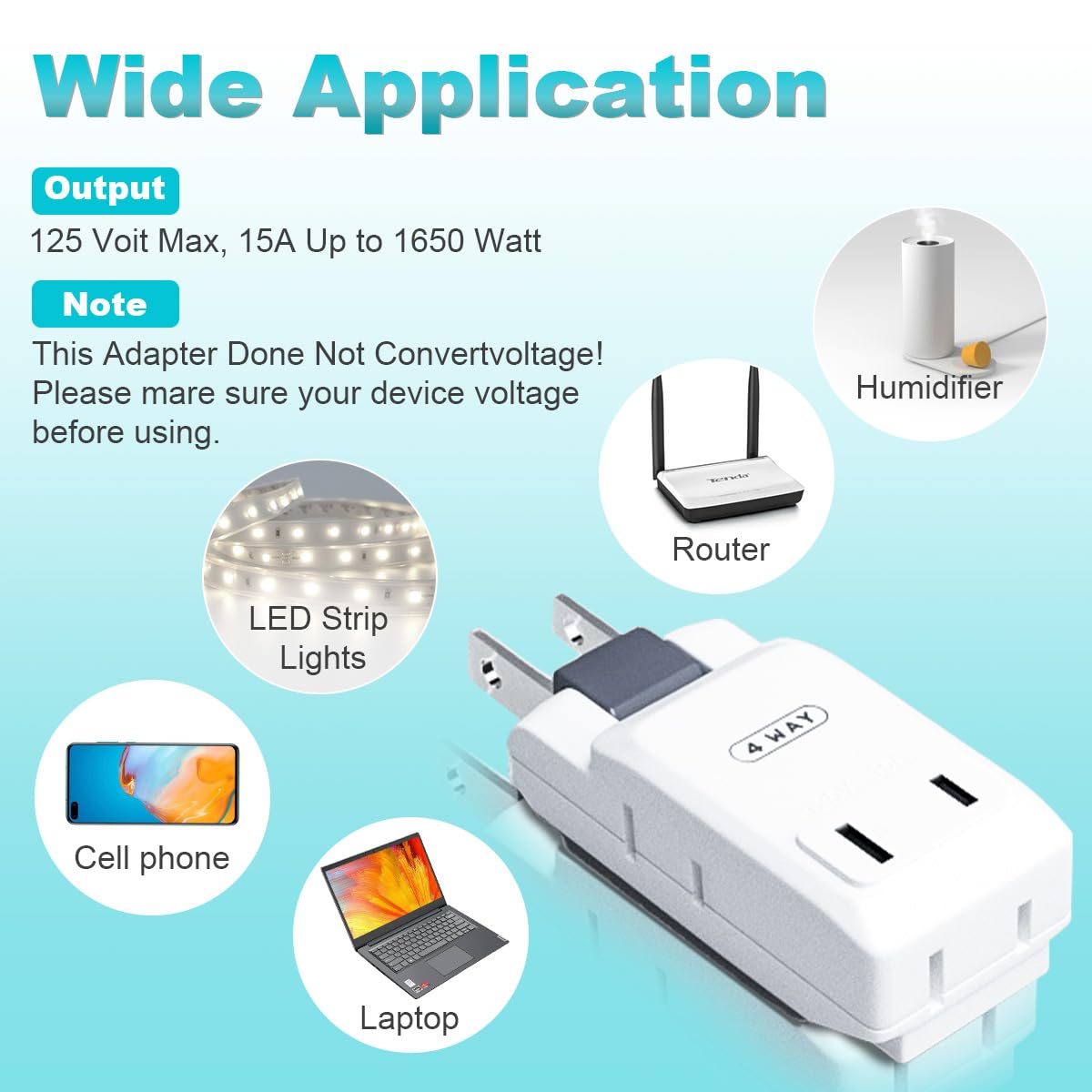 SYCON adapter next to smartphone for size comparison illustrating portable design for travel and bags