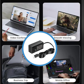 SYFLYH 6.5FT power cable provides flexible reach for home desks.