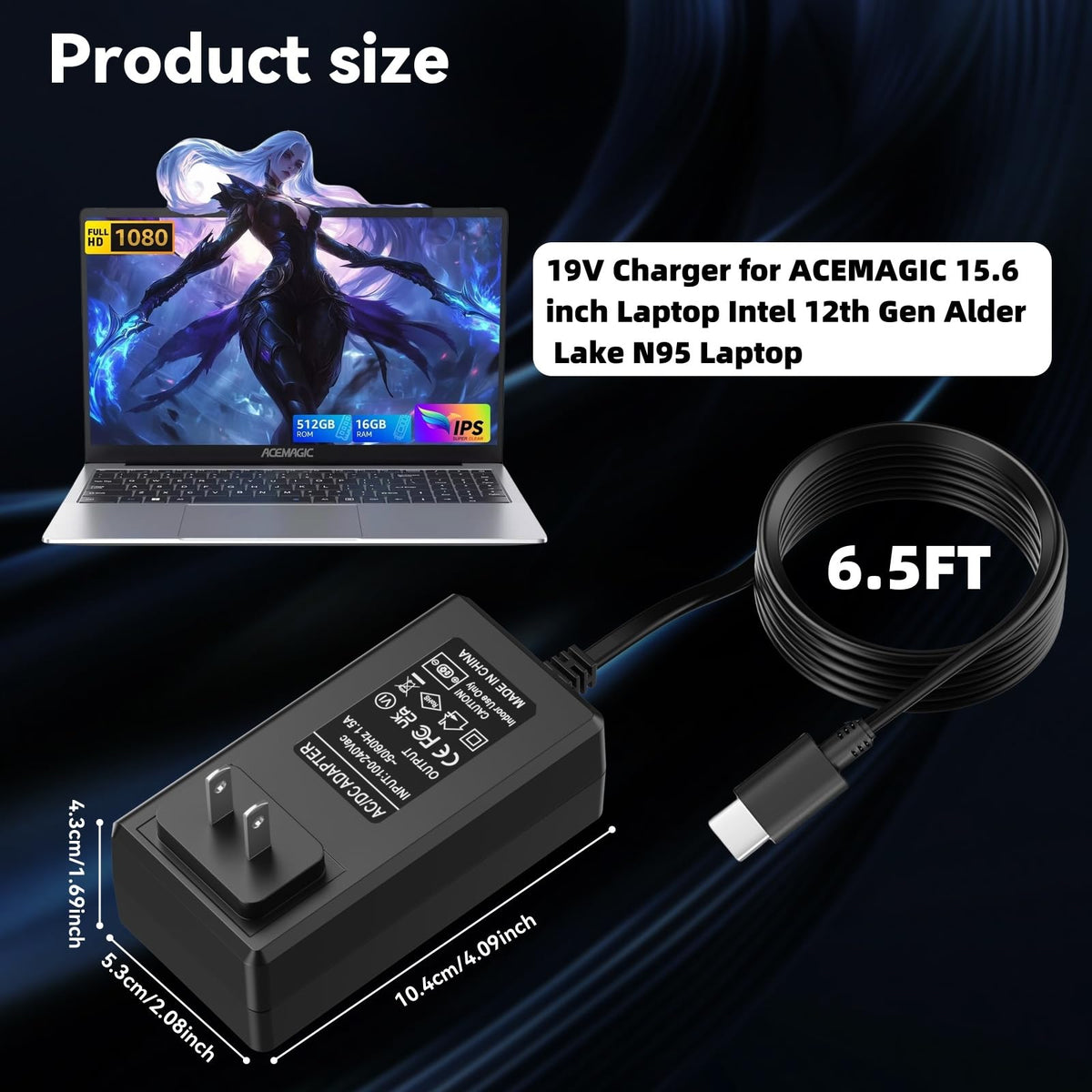 SYFLYH charger features fireproof PC shell for enhanced safety during use.