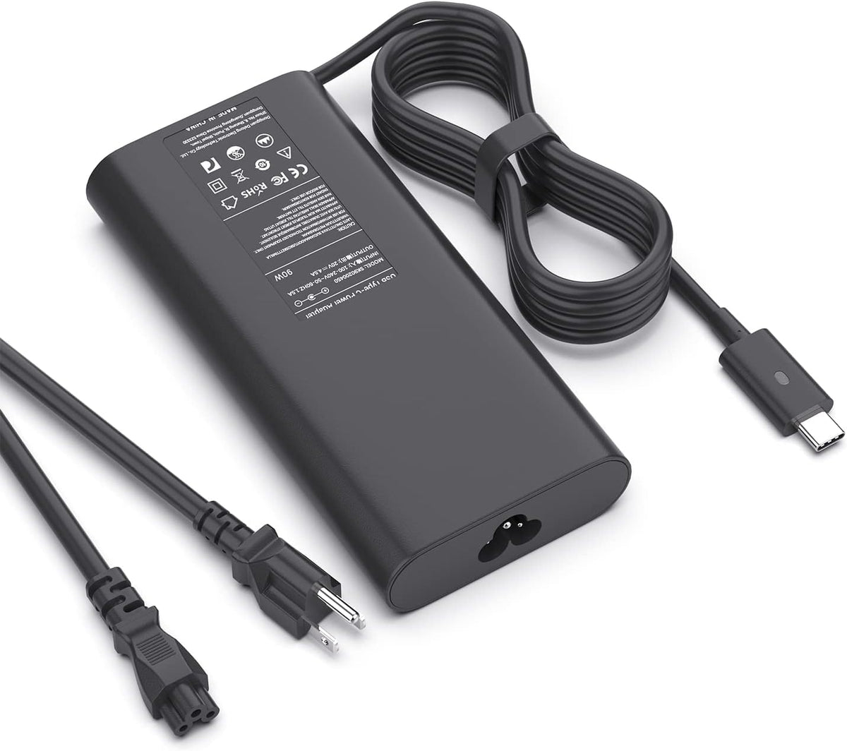 Syfrufo 90W USB-C charger front view, compact design for daily use.