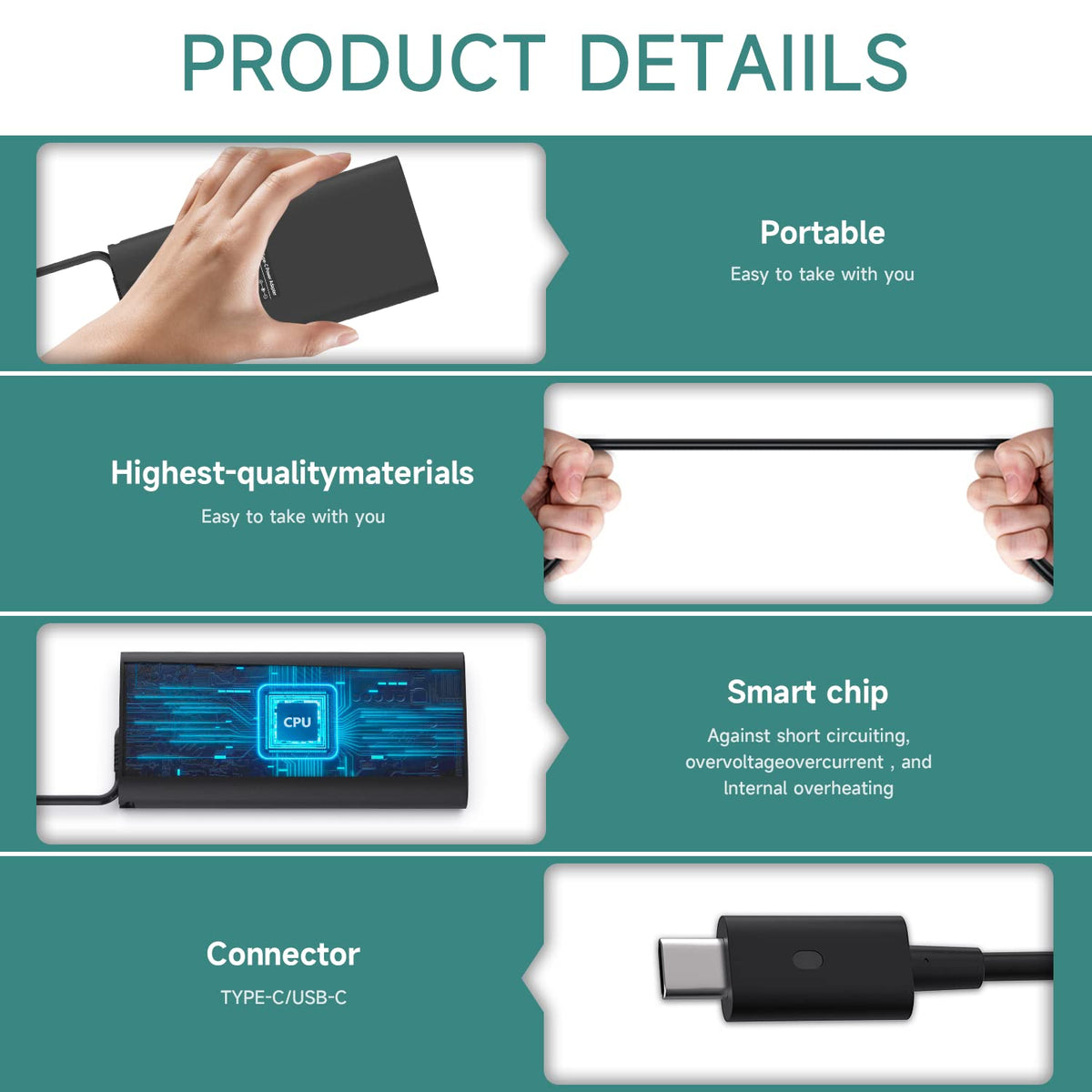 Syfrufo 90W USB-C charger includes cable and user manual for easy setup.