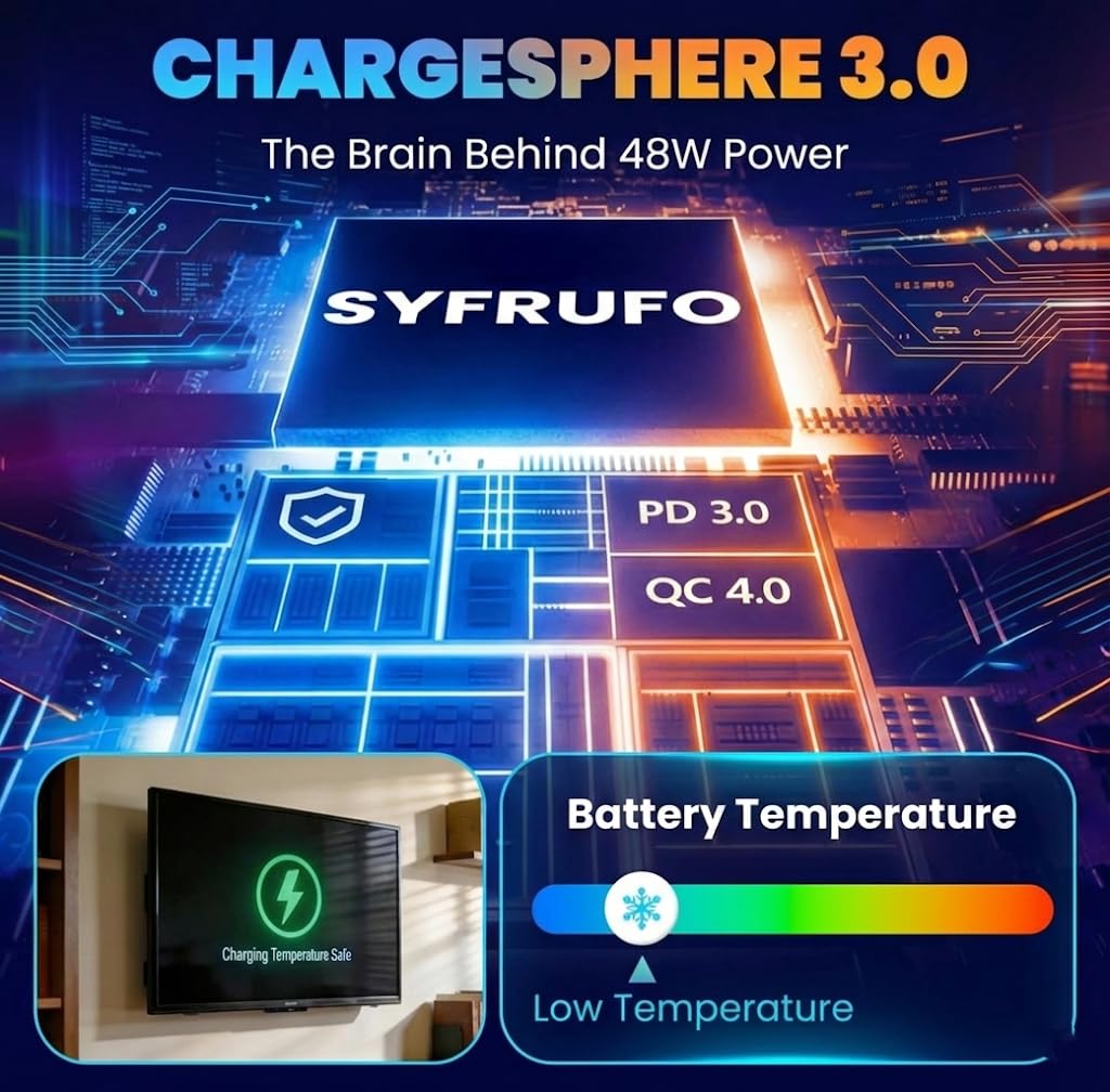 Syfrufo adapter plugged into Samsung TV demonstrating correct connection
