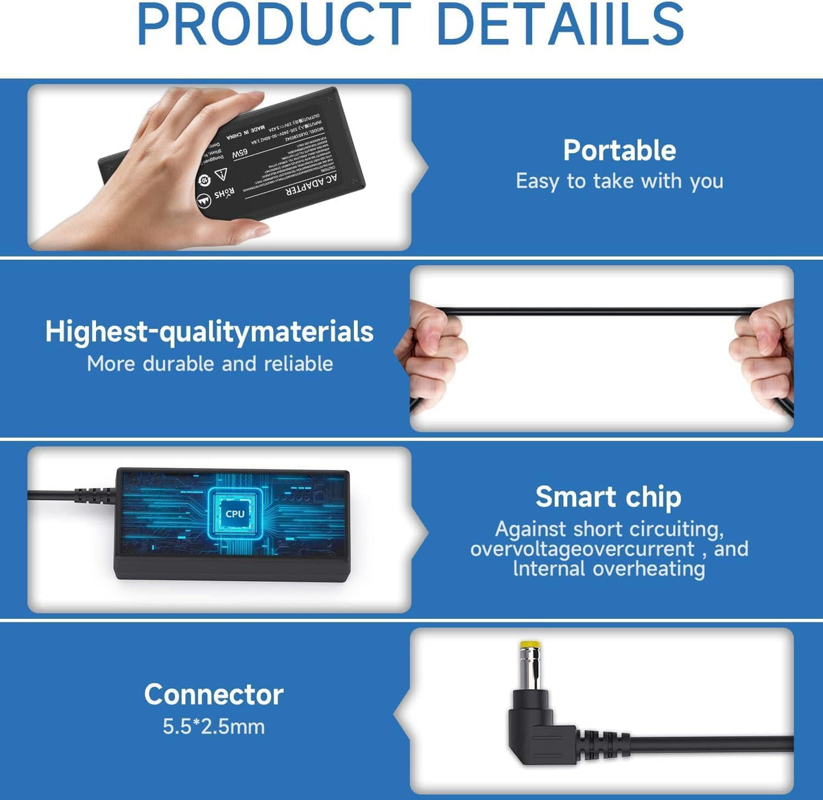 Syfrufo adapter next to smartphone showing compact size and portability