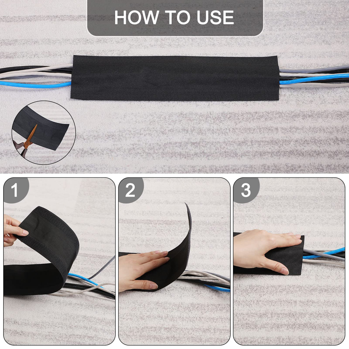 Syhood roll unwound to show 100-foot length for long runs and coverage