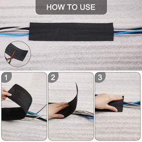 Syhood roll unwound to show 100-foot length for long runs and coverage
